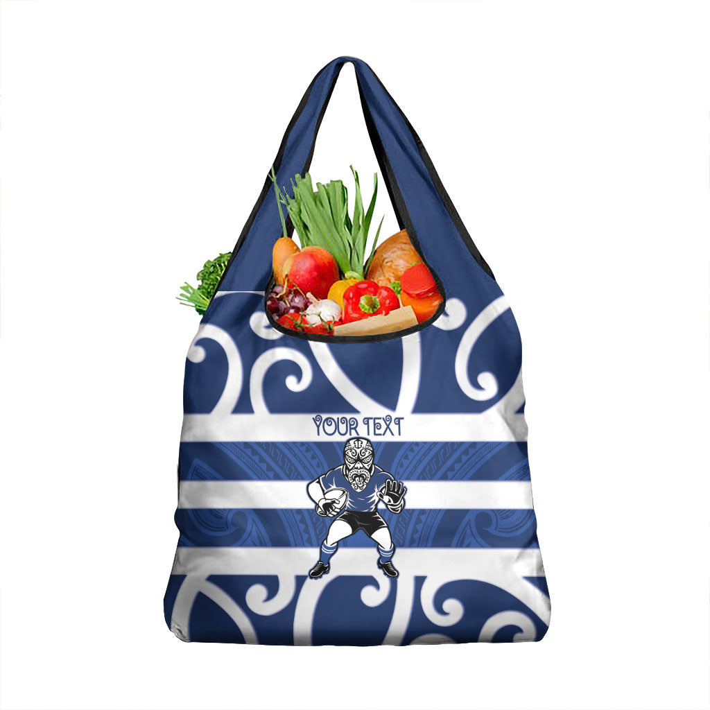 Auckland Custom Rugby New Zealand Grocery Bag Aotearoa Maori Pukana Tiki Mascot