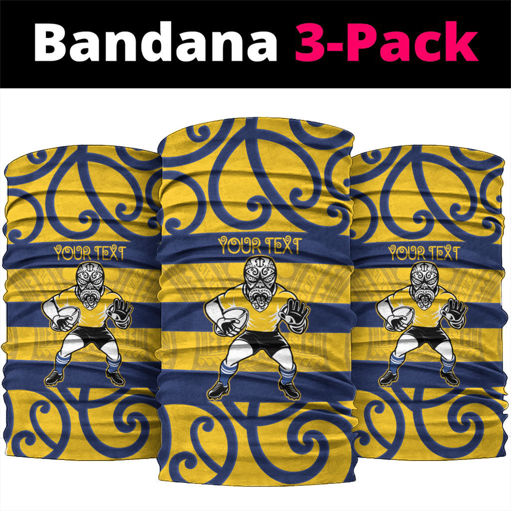 Bay of Plenty Custom Rugby New Zealand Neck Gaiter Aotearoa Maori Pukana Tiki Mascot