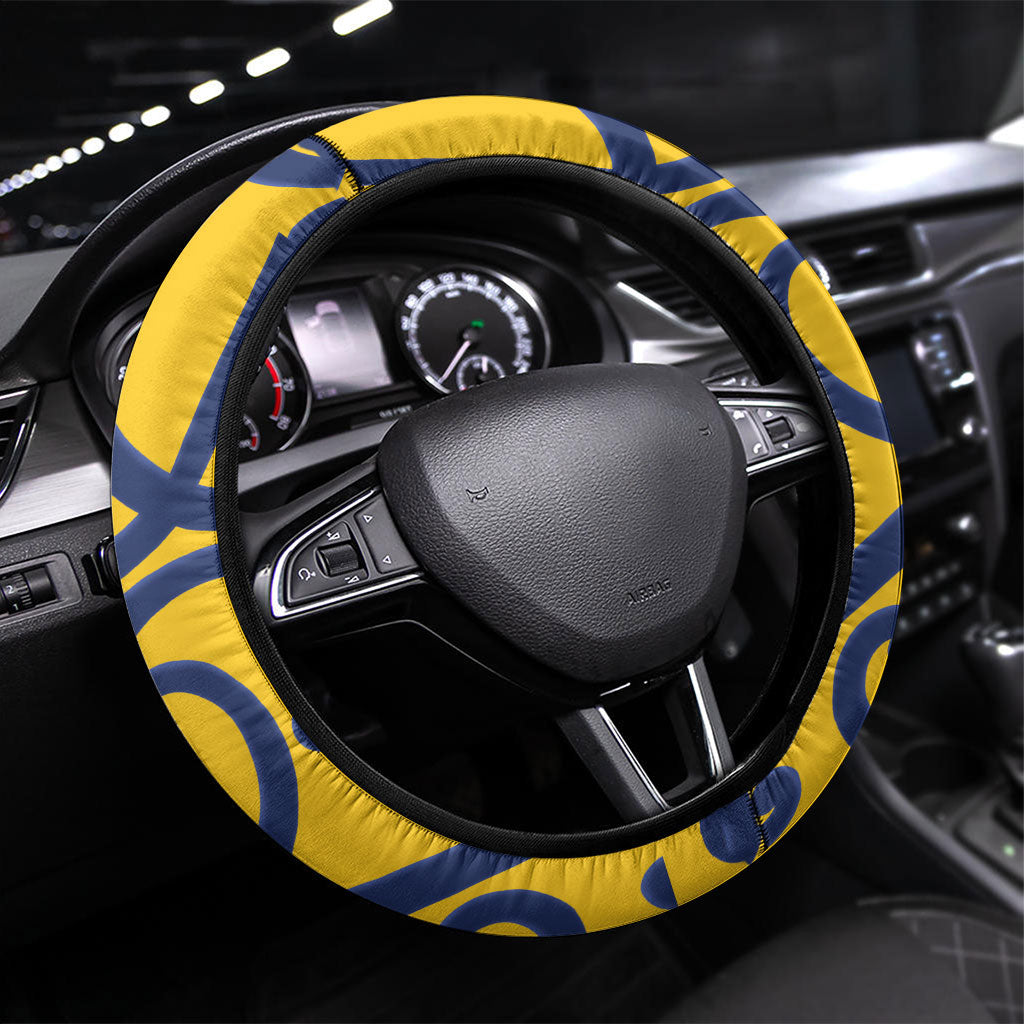 Bay of Plenty Rugby New Zealand Steering Wheel Cover Aotearoa Maori Pukana Tiki Mascot