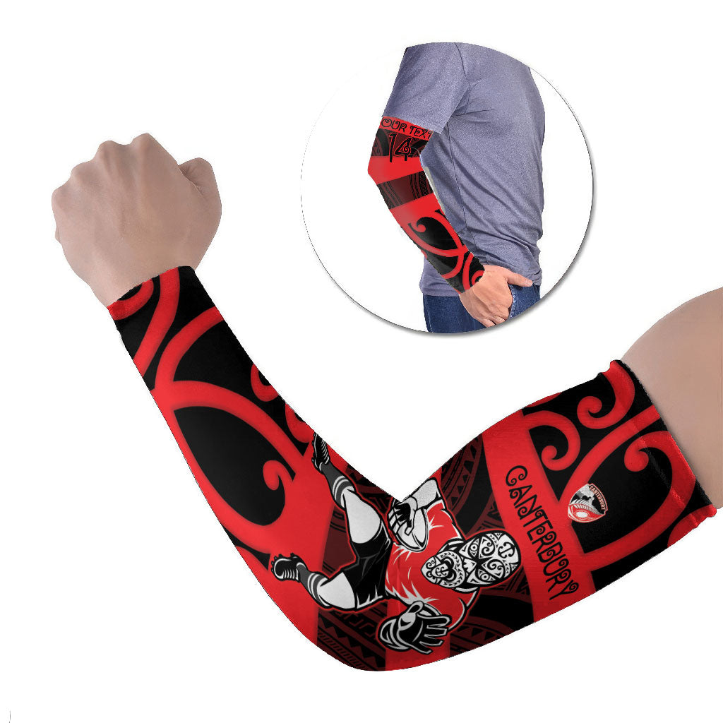 Canterbury Custom Rugby New Zealand Arm Sleeves Aotearoa Maori Pukana Tiki Mascot