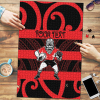 Canterbury Custom Rugby New Zealand Puzzle Aotearoa Maori Pukana Tiki Mascot