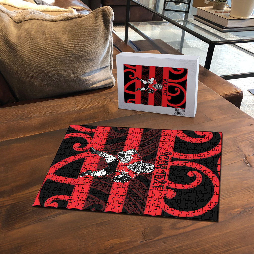 Canterbury Custom Rugby New Zealand Puzzle Aotearoa Maori Pukana Tiki Mascot