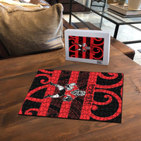 Canterbury Custom Rugby New Zealand Puzzle Aotearoa Maori Pukana Tiki Mascot