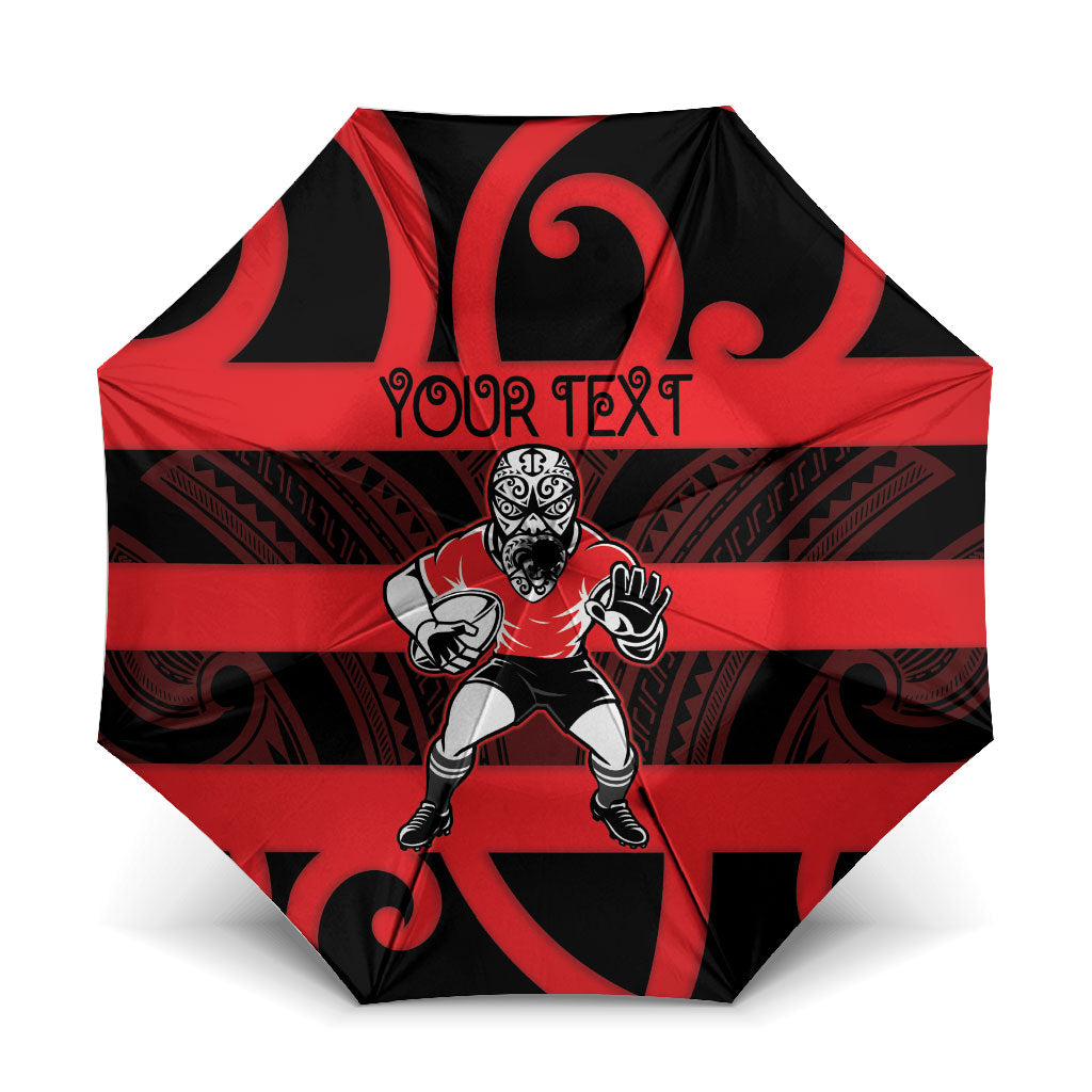 Canterbury Custom Rugby New Zealand Umbrella Aotearoa Maori Pukana Tiki Mascot