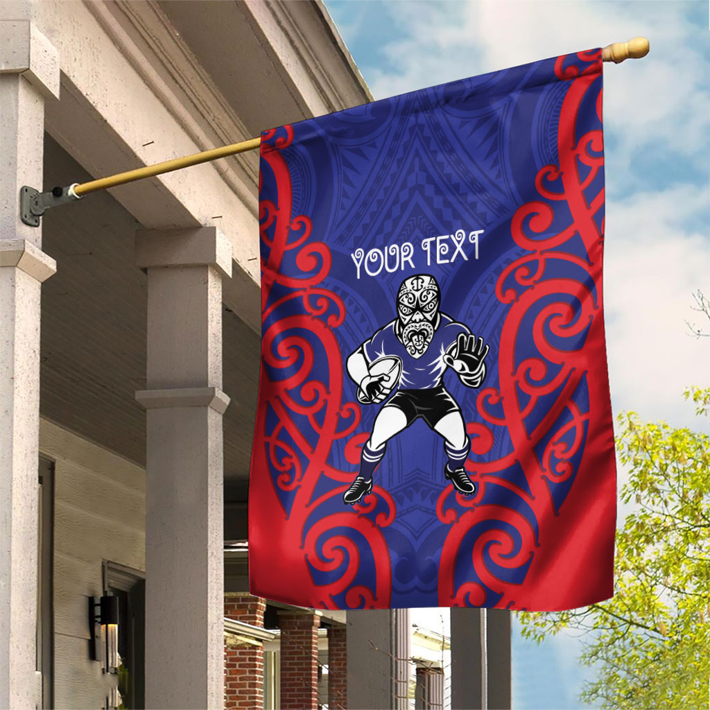 Tasman Custom Rugby New Zealand Garden Flag Aotearoa Maori Pukana Tiki Mascot