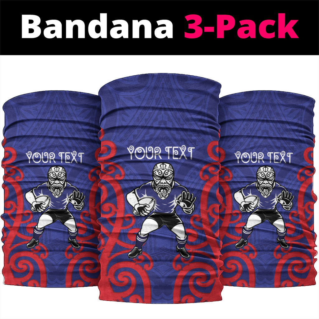 Tasman Custom Rugby New Zealand Neck Gaiter Aotearoa Maori Pukana Tiki Mascot