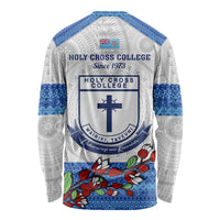 Fiji Holy Cross College Long Sleeve Shirt Happy 50th Anniversary Fijian Tagimoucia Tapa Pattern LT14 - Polynesian Pride