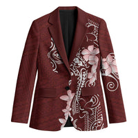 Oxblood Hawaii Blazer Hammerhead Shark Tattoo Curve Polynesian LT14 Unisex Oxblood - Polynesian Pride