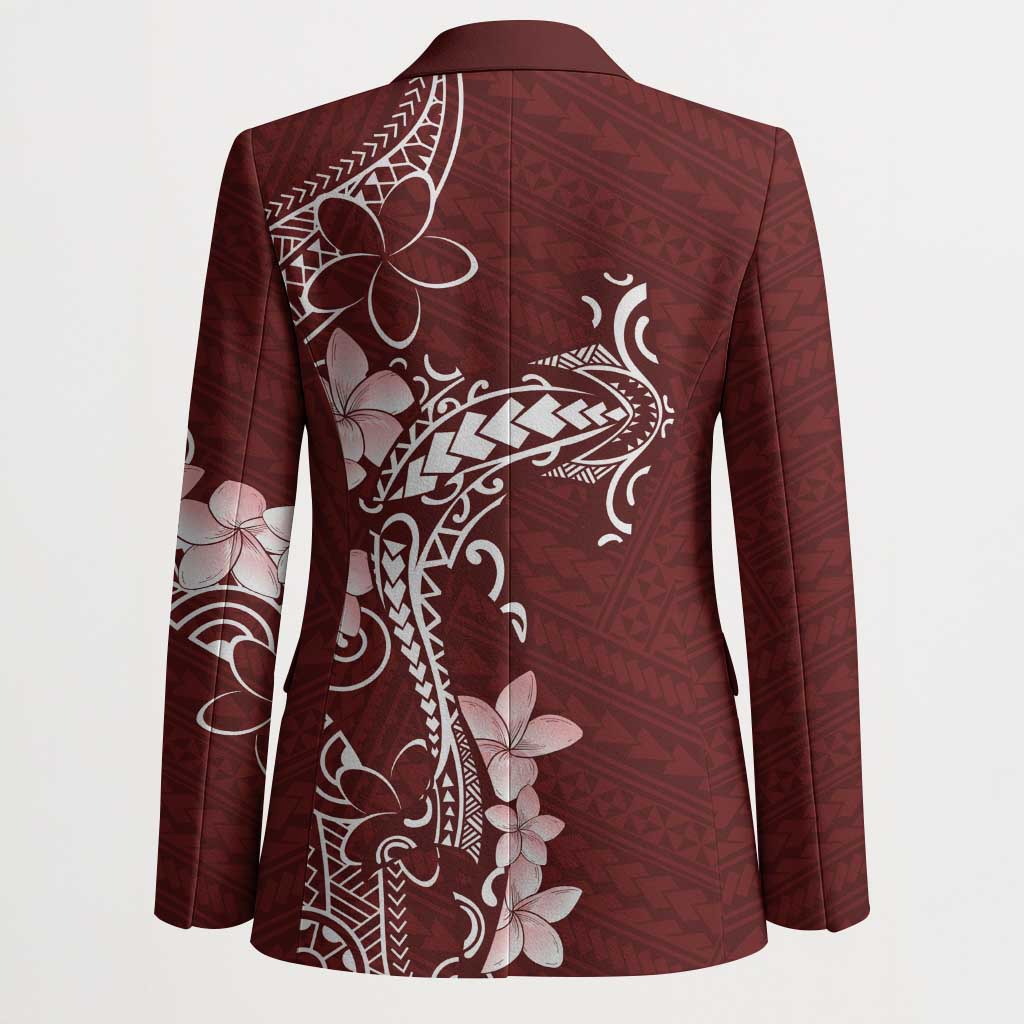 Oxblood Hawaii Blazer Hammerhead Shark Tattoo Curve Polynesian LT14 - Polynesian Pride