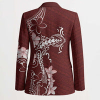 Oxblood Hawaii Blazer Hammerhead Shark Tattoo Curve Polynesian LT14 - Polynesian Pride