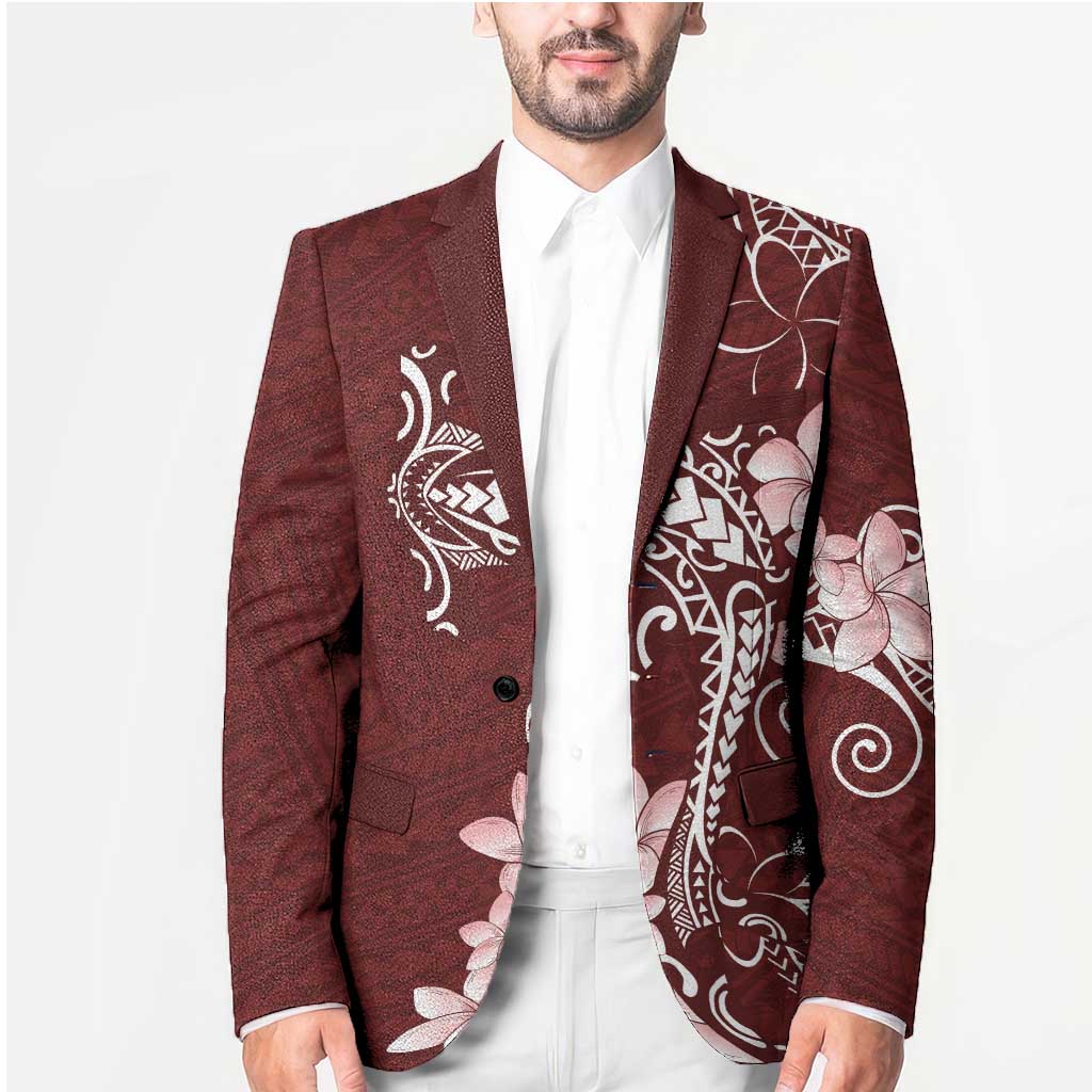 Oxblood Hawaii Blazer Hammerhead Shark Tattoo Curve Polynesian LT14 - Polynesian Pride