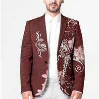 Oxblood Hawaii Blazer Hammerhead Shark Tattoo Curve Polynesian LT14 - Polynesian Pride