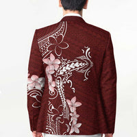 Oxblood Hawaii Blazer Hammerhead Shark Tattoo Curve Polynesian LT14 - Polynesian Pride