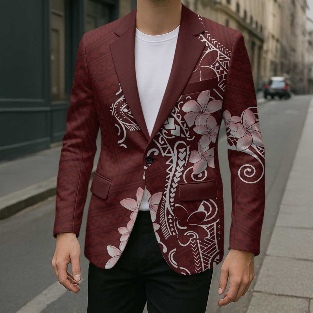 Oxblood Hawaii Blazer Hammerhead Shark Tattoo Curve Polynesian LT14 - Polynesian Pride