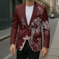 Oxblood Hawaii Blazer Hammerhead Shark Tattoo Curve Polynesian LT14 - Polynesian Pride