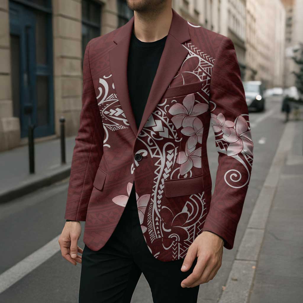 Oxblood Hawaii Blazer Hammerhead Shark Tattoo Curve Polynesian LT14 - Polynesian Pride