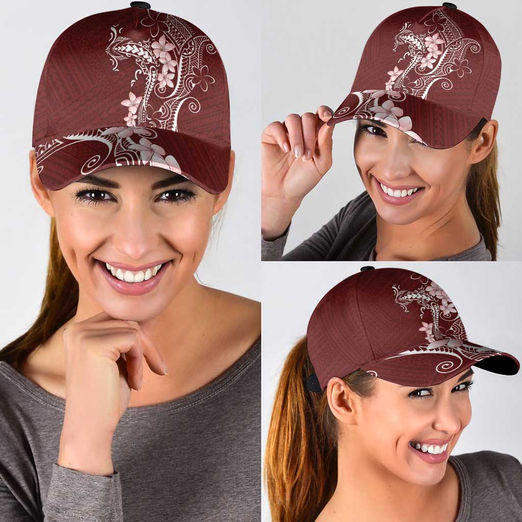 Oxblood Hawaii Classic Cap Hammerhead Shark Tattoo Curve Polynesian - Polynesian Pride