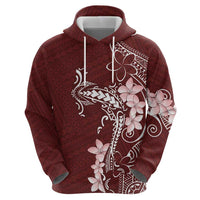 Oxblood Hawaii Hoodie Hammerhead Shark Tattoo Curve Polynesian LT14 - Polynesian Pride