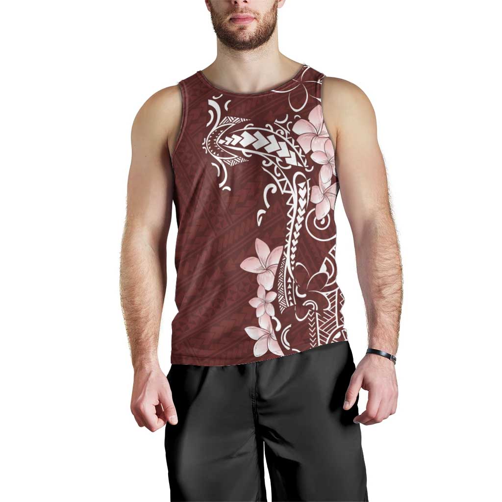 Oxblood Hawaii Men Tank Top Hammerhead Shark Tattoo Curve Polynesian - Polynesian Pride