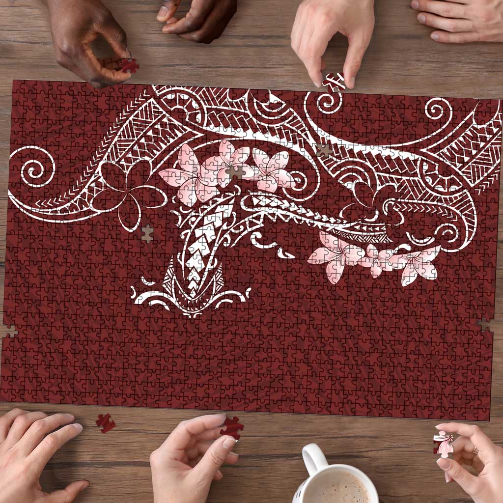 Oxblood Hawaii Puzzle Hammerhead Shark Tattoo Curve Polynesian LT14 - Polynesian Pride