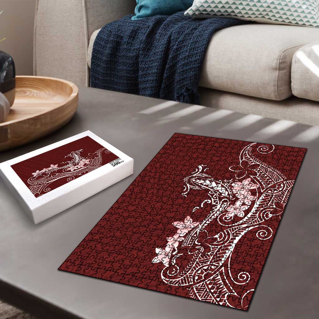 Oxblood Hawaii Puzzle Hammerhead Shark Tattoo Curve Polynesian LT14 - Polynesian Pride