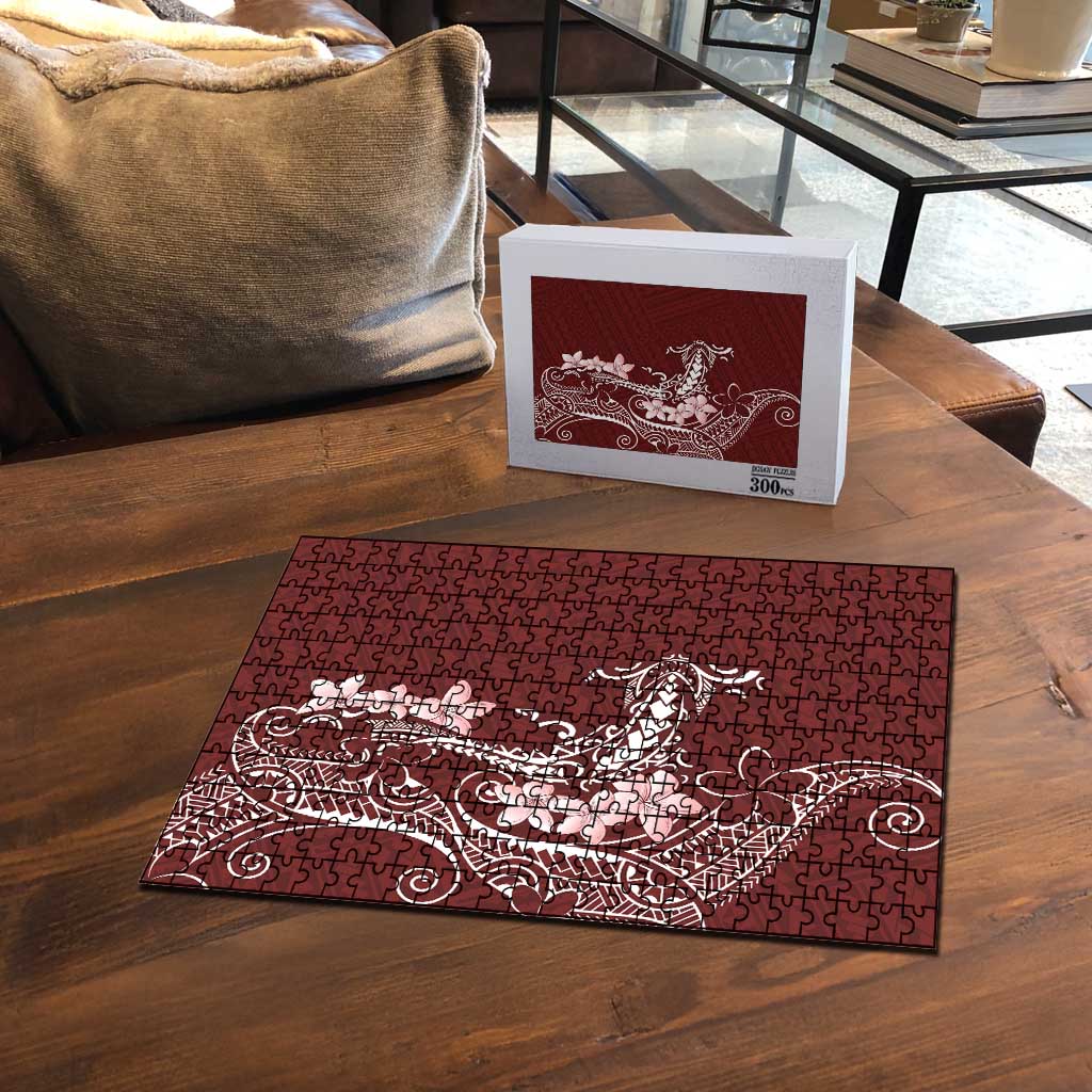 Oxblood Hawaii Puzzle Hammerhead Shark Tattoo Curve Polynesian LT14 - Polynesian Pride