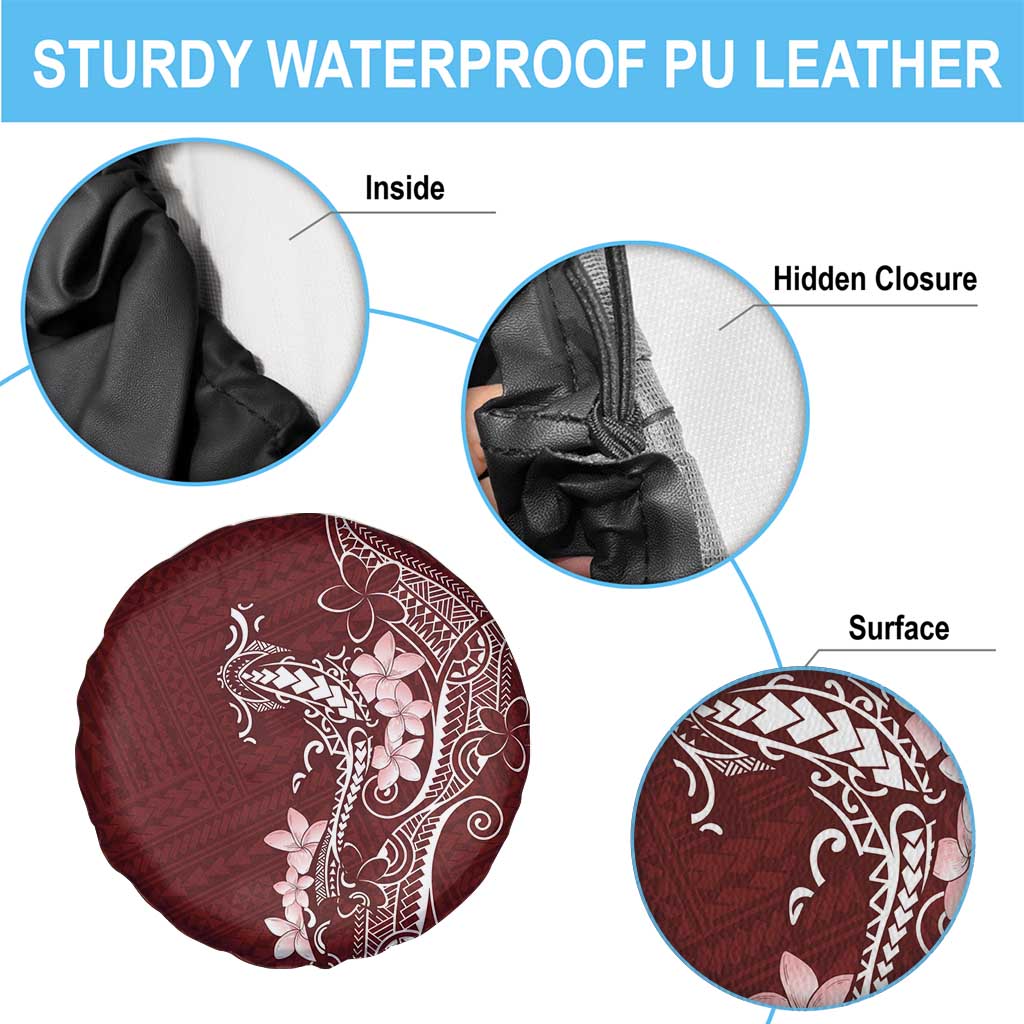 Oxblood Hawaii Spare Tire Cover Hammerhead Shark Tattoo Curve Polynesian LT14 - Polynesian Pride