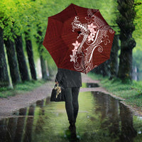 Oxblood Hawaii Umbrella Hammerhead Shark Tattoo Curve Polynesian - Polynesian Pride