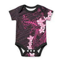 Pink Hawaii Baby Onesie Hammerhead Shark Tattoo Curve Polynesian