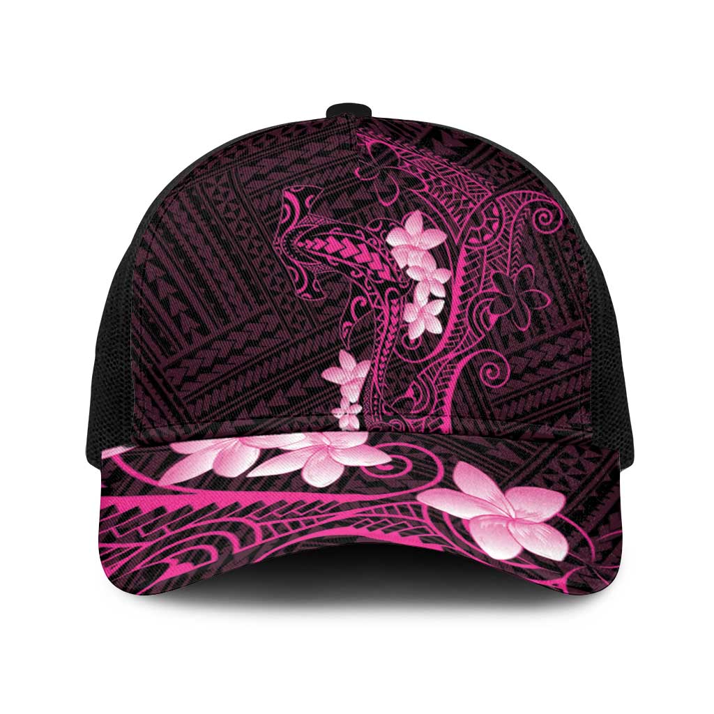 Pink Hawaii Baseball Net Cap Hammerhead Shark Tattoo Curve Polynesian - Polynesian Pride