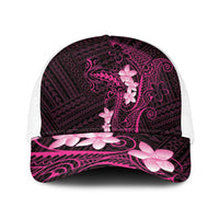 Pink Hawaii Baseball Net Cap Hammerhead Shark Tattoo Curve Polynesian - Polynesian Pride