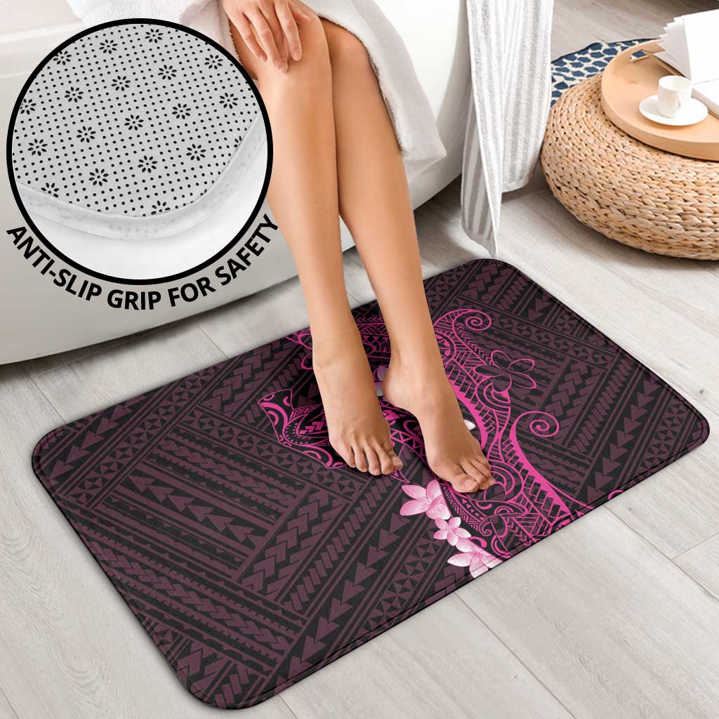 Pink Hawaii Bathroom Set Hammerhead Shark Tattoo Curve Polynesian - Polynesian Pride