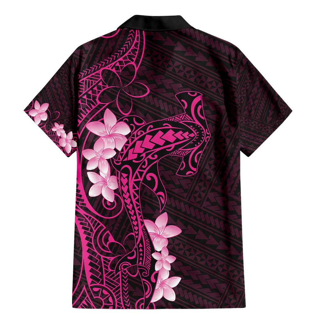 Pink Hawaii Family Matching Mermaid Dress and Hawaiian Shirt Hammerhead Shark Tattoo Curve Polynesian LT14 - Polynesian Pride