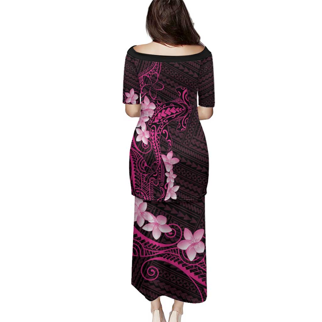 Pink Hawaii Family Matching Puletasi and Hawaiian Shirt Hammerhead Shark Tattoo Curve Polynesian LT14 - Polynesian Pride
