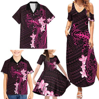Pink Hawaii Family Matching Summer Maxi Dress and Hawaiian Shirt Hammerhead Shark Tattoo Curve Polynesian LT14 - Polynesian Pride
