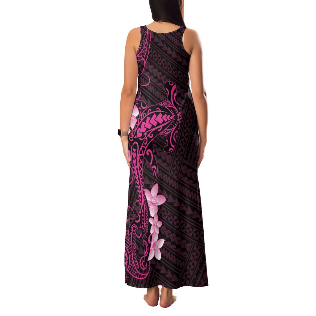 Pink Hawaii Family Matching Tank Maxi Dress and Hawaiian Shirt Hammerhead Shark Tattoo Curve Polynesian LT14 - Polynesian Pride