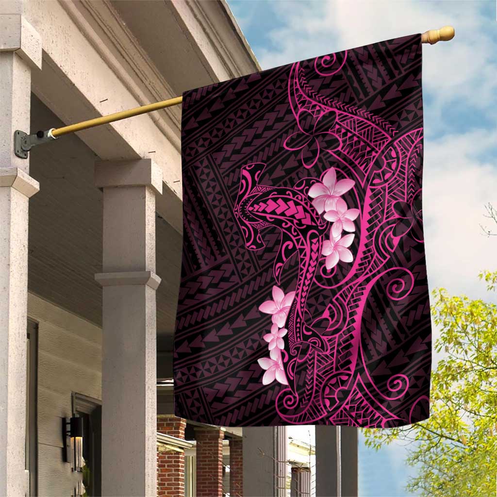 Pink Hawaii Garden Flag Hammerhead Shark Tattoo Curve Polynesian - Polynesian Pride
