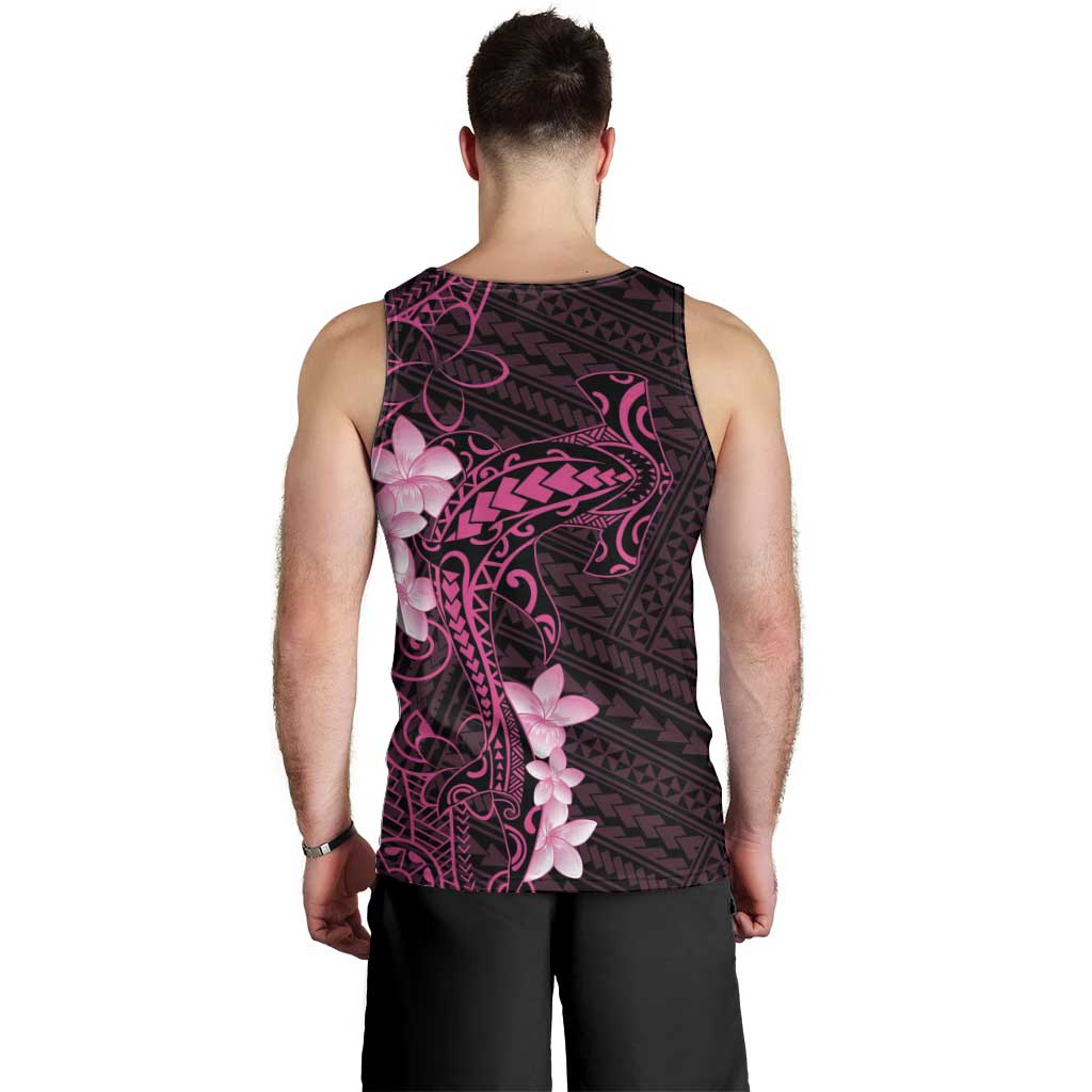 Pink Hawaii Men Tank Top Hammerhead Shark Tattoo Curve Polynesian LT14 - Polynesian Pride