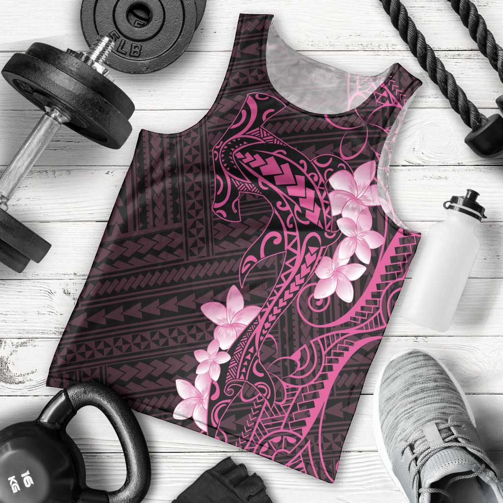 Pink Hawaii Men Tank Top Hammerhead Shark Tattoo Curve Polynesian LT14 - Polynesian Pride