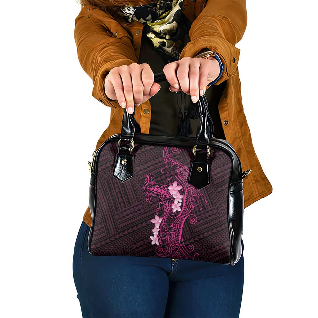 Pink Hawaii Shoulder Handbag Hammerhead Shark Tattoo Curve Polynesian LT14 One Size Pink - Polynesian Pride