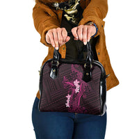 Pink Hawaii Shoulder Handbag Hammerhead Shark Tattoo Curve Polynesian LT14 One Size Pink - Polynesian Pride