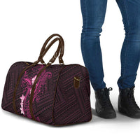 Pink Hawaii Travel Bag Hammerhead Shark Tattoo Curve Polynesian - Polynesian Pride