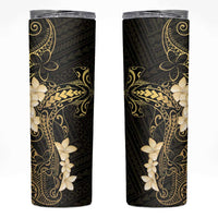 Black and Gold Hawaii Skinny Tumbler Hammerhead Shark Tattoo Curve Polynesian LT14 Black - Polynesian Pride
