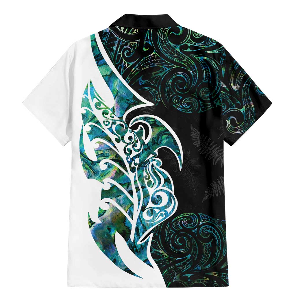 Proud Aotearoa Family Matching Mermaid Dress and Hawaiian Shirt Maori Silver Fern Mix Paua Shell Pattern LT14 - Polynesian Pride