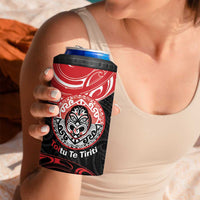 Aotearoa Toitu Te Tiriti 4 in 1 Can Cooler Tumbler Haka Tiki Honour The Treaty LT14 - Polynesian Pride