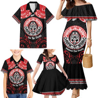 Aotearoa Toitu Te Tiriti Family Matching Mermaid Dress and Hawaiian Shirt Haka Tiki Honour The Treaty LT14 - Polynesian Pride