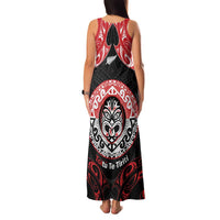 Aotearoa Toitu Te Tiriti Family Matching Tank Maxi Dress and Hawaiian Shirt Haka Tiki Honour The Treaty LT14 - Polynesian Pride