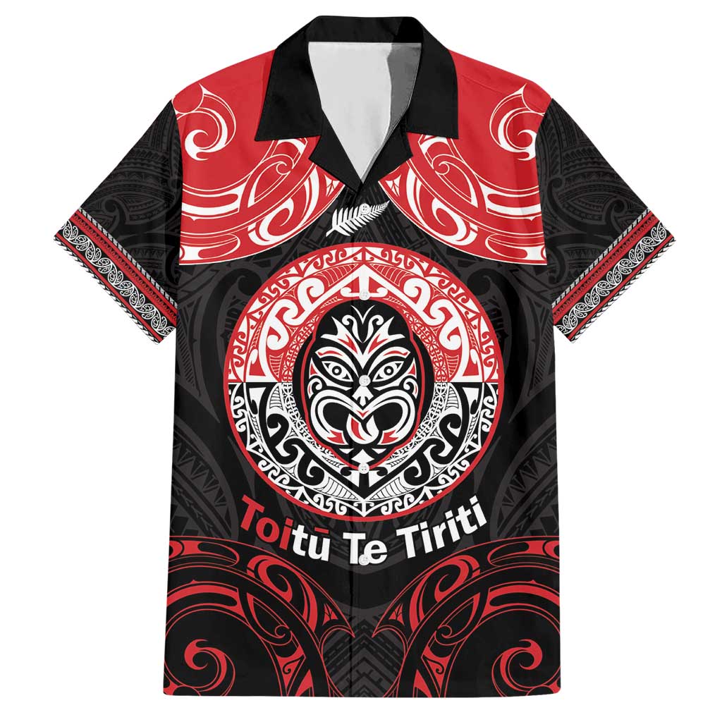 Aotearoa Toitu Te Tiriti Hawaiian Shirt Haka Tiki Honour The Treaty LT14 Black - Polynesian Pride