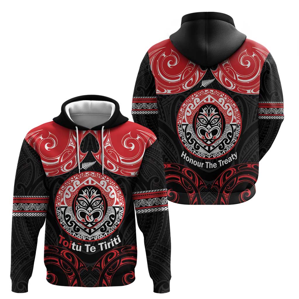 Aotearoa Toitu Te Tiriti Hoodie Haka Tiki Honour The Treaty LT14 - Polynesian Pride