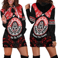 Aotearoa Toitu Te Tiriti Hoodie Dress Haka Tiki Honour The Treaty LT14 - Polynesian Pride